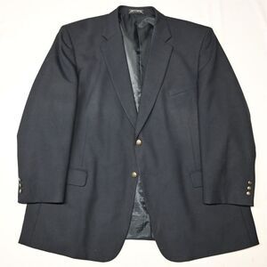 Meeting Street 54L Navy Blue Hopsack Gold Button Mens Blazer Sport Coat Jacket‎
